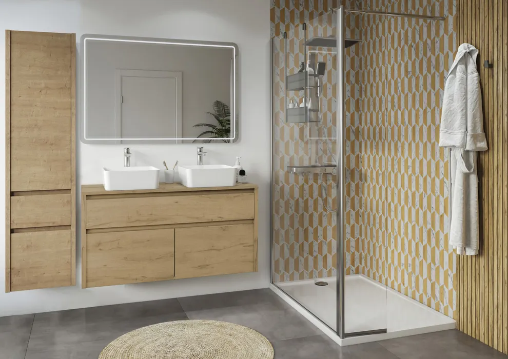 ASTON Meuble sous-vasque 120 cm 3 tiroirs